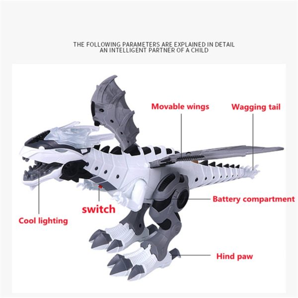 BOSEUS Spray Dinosaurs Robot Pterosaurs Cartoon Walking Swing Animal Model Electronic Intelligent Dinosaurio Toys Gift For Children - Image 2