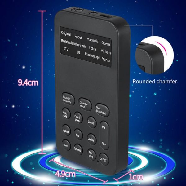 BOSEUS Voice Changer Mini Portable 12 Voice Changing Modulator With Adjustable Voice Functions Phone Computer Sound Card Mic Tool - Image 5