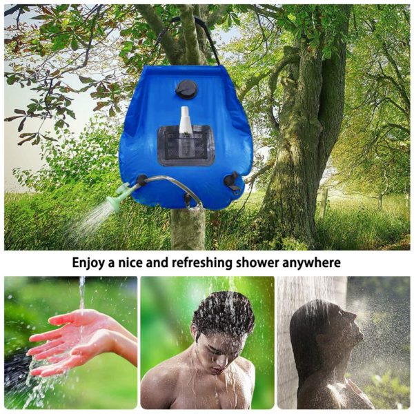 BOSEUS Outdoor Camping Heating Shower Bathing Bag Portable Heating Shower Bags Foldable 20L Solar Water Storage Bags - Image 3