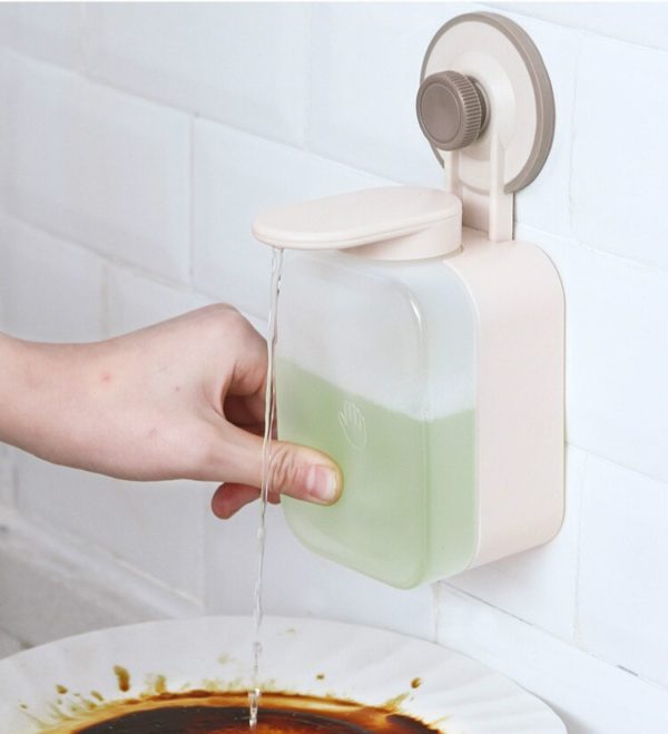 BOSEUS Push-type Silicone Liquid Soap Box Bathroom Toilet Hand Sanitizer Bottling Portable Wall Hanging Free Punch Soap Dispenser - Image 3