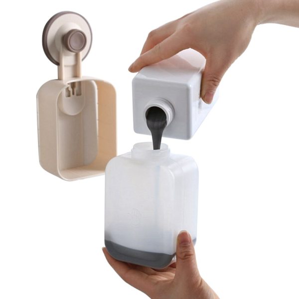 BOSEUS Push-type Silicone Liquid Soap Box Bathroom Toilet Hand Sanitizer Bottling Portable Wall Hanging Free Punch Soap Dispenser - Image 5