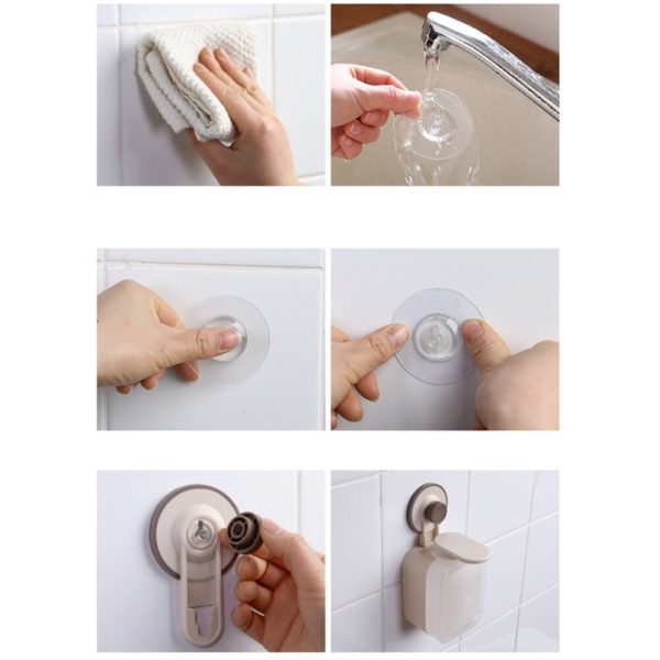 BOSEUS Push-type Silicone Liquid Soap Box Bathroom Toilet Hand Sanitizer Bottling Portable Wall Hanging Free Punch Soap Dispenser - Image 6