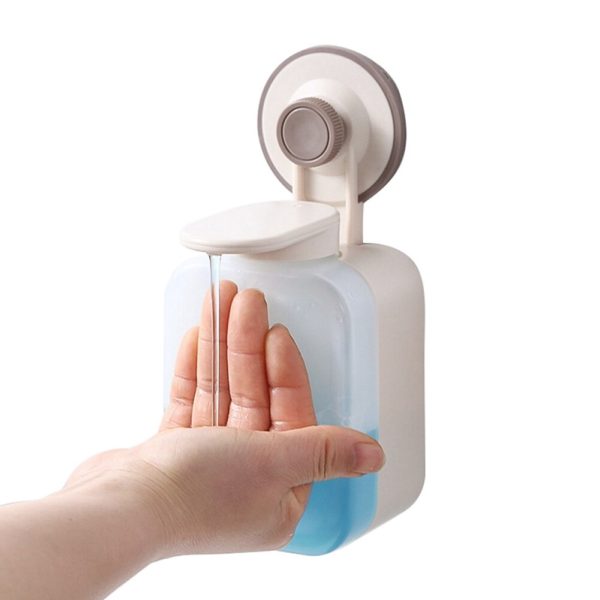 BOSEUS Push-type Silicone Liquid Soap Box Bathroom Toilet Hand Sanitizer Bottling Portable Wall Hanging Free Punch Soap Dispenser