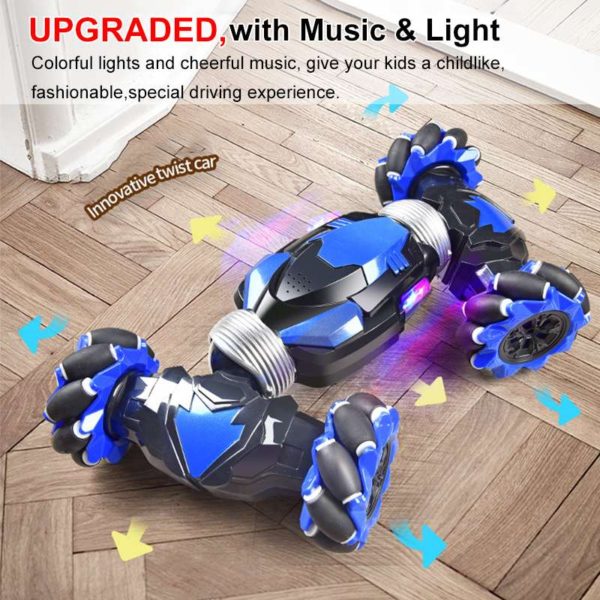 RC Car 4WD Radio Control Stunt Car Gesture Induction Twisting Off-Road Vehicle Drift RC Toys With Light & Music - Image 3