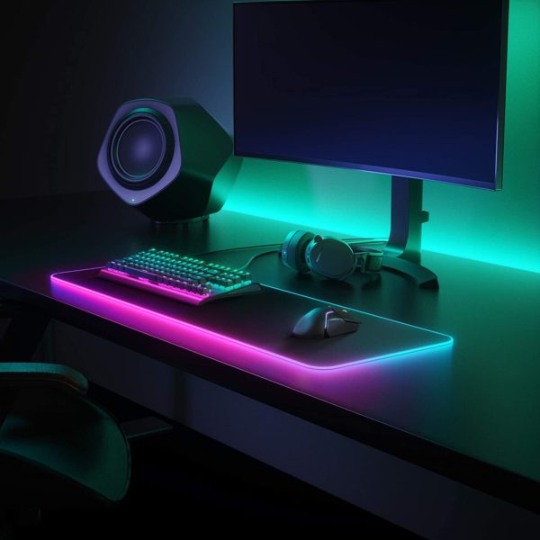 BOSEUS RGB Large Gaming Mousepad LED Backlit Carpet Big size Mause Pad Game Keyboard Mouse Pad Gamer Desk mat Computer Mice Mat - Image 5