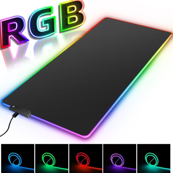 BOSEUS RGB Large Gaming Mousepad LED Backlit Carpet Big size Mause Pad Game Keyboard Mouse Pad Gamer Desk mat Computer Mice Mat - Image 6