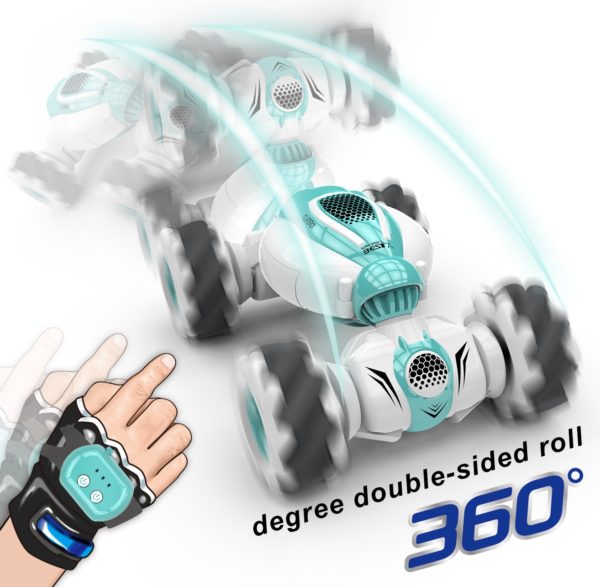 BOSEUS S-012 Watch Gesture Double Remote Control Cars Toy 2.4GHz 4WD Rotation RC Car Model Gift For Kids Boy Birthday Christmas - Image 3