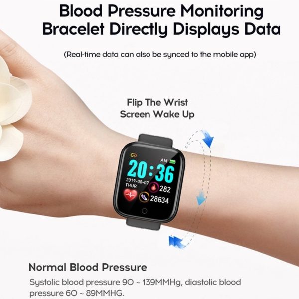 BOSEUS Smart Watch Men Women Smartwatch Heart Rate Blood Pressure Monitor Fitness Tracker Watch Smart Bracelet for Android and IOS - Image 2