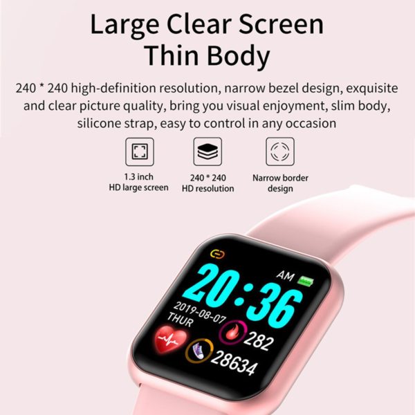 BOSEUS Smart Watch Men Women Smartwatch Heart Rate Blood Pressure Monitor Fitness Tracker Watch Smart Bracelet for Android and IOS - Image 4