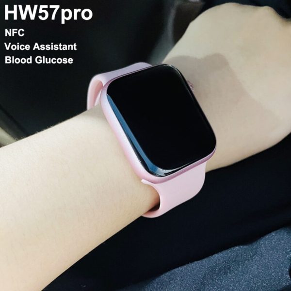 BOSEUS SmartWatch HW57PRO NFC Smart Watch Voice Assistant Siri Bluetooth Call Blood Glucose Measurement PK HW22 W66 IWO13 HW56plus