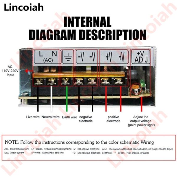 Switching Power Supply DC 5V 12V 24V 36V 48V 60W 360W 600W Light Transformer AC 100-240V Source Adapter SMPS For LED Strips CCTV - Image 4