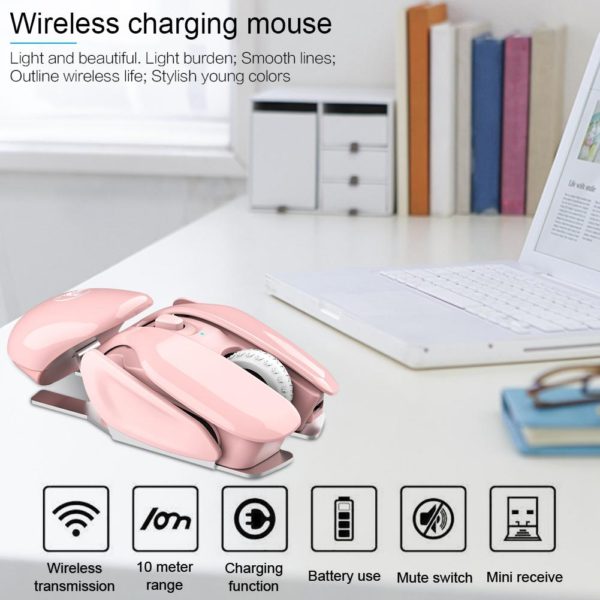 BOSEUS T37 1600 DPI Optical Wireless Silent Mouse Rechargeable Mouse 2.4G Receiver 4 Button Office Computer Mouse For PC Laptop - Image 6