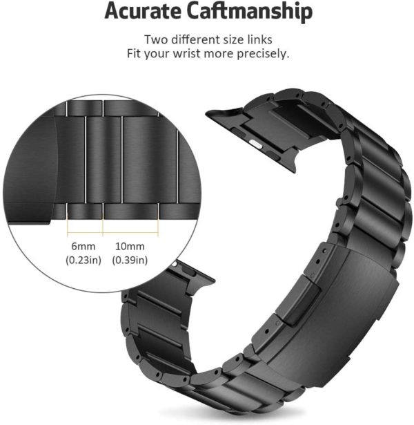 BOSEUS Titanium Strap Compatible With Apple Watch Band 44mm 42mm 40mm 38mm Quick folding buckle bracelet strap for iwatch 7 6 5 4 3 SE - Image 5