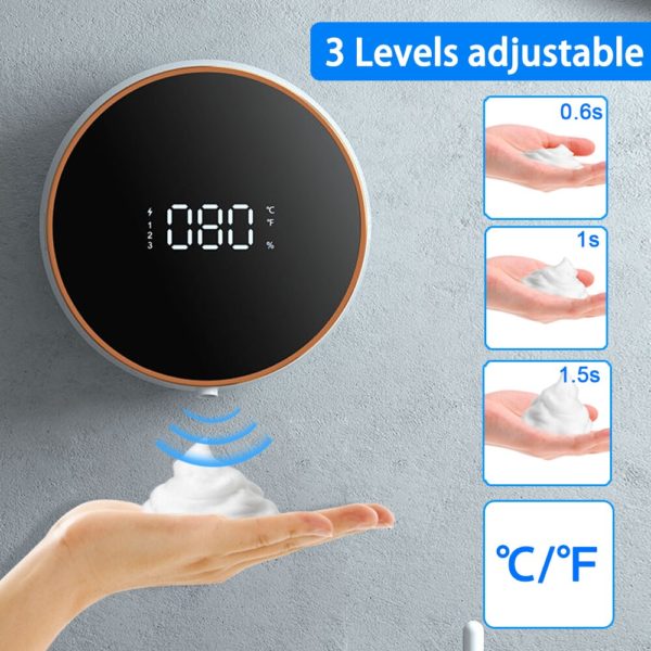 ANZELINK Touchless Automatic Soap Dispenser USB Liquid Foam Machine Wall-mounted Infrared Sensor Electric Hands Free Hand Sanitizer Tool