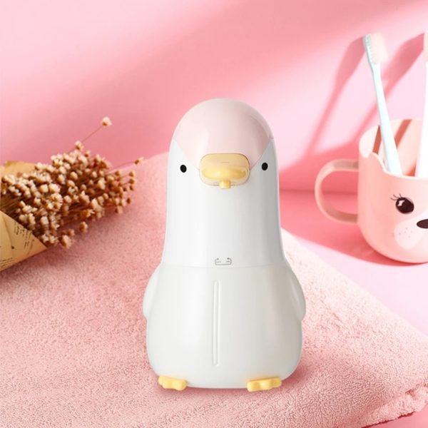 BA8TECH Cute Penguin Automatic Soap Dispenser Touchless Induction Foam Bubble Washing Machine for Kids Kitchen Bathroom - Image 3