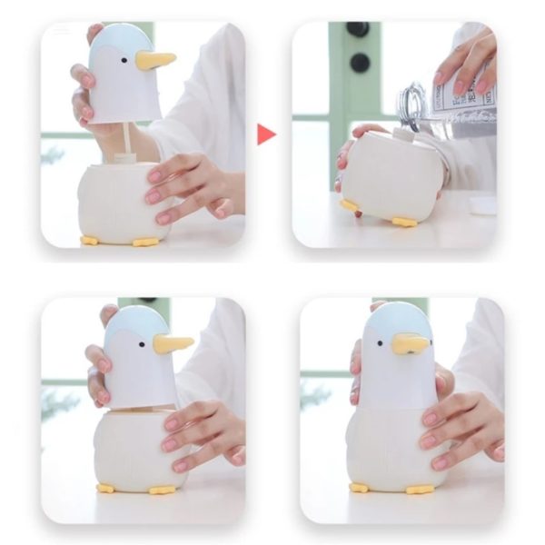 BA8TECH Cute Penguin Automatic Soap Dispenser Touchless Induction Foam Bubble Washing Machine for Kids Kitchen Bathroom - Image 6