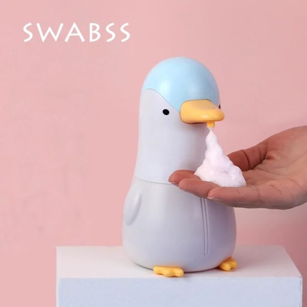 BA8TECH Cute Penguin Automatic Soap Dispenser Touchless Induction Foam Bubble Washing Machine for Kids Kitchen Bathroom