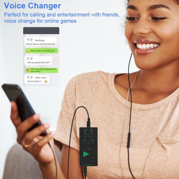 BOSEUS Voice Changer Adapter Device 7 Different Sound Changes Microphone Disguiser Phone Microphone Voice Changer for iPad iphone - Image 6