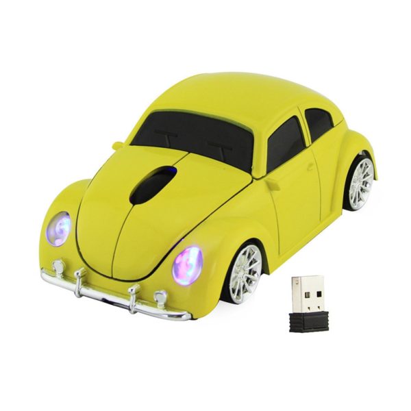 BOSEUS Wireless 2.4Ghz Mini 1200DPI Wireless Mouse Cute Car Shape Wireless Optical Mouse USB Scroll Mice for Tablet Laptop Computer - Image 5