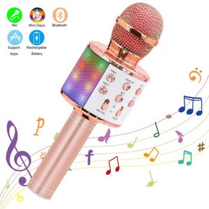 Bluetooth Speaker Microphone , Karaoke Wireless Microphone Speaker, Handheld Portable Microphone Bluetooth Speaker,