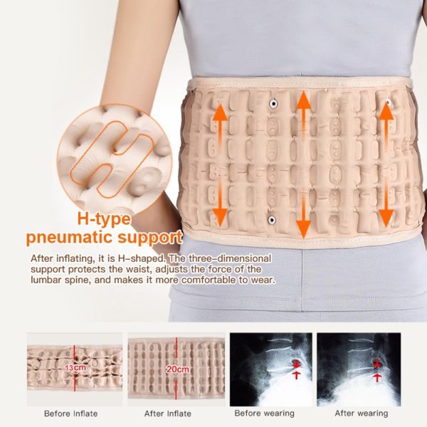 Waist Air Traction Brace Belt Spinal lumbar Support Back Relief Belt Backach Pain Release Massager Unisex Physio Decompression - Image 6