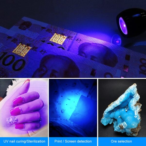 LED Ultraviolet Lights Desk Lamp USB Mini UV Gel Curing Light Nail Dryer for DIY Nail Art for Cash Medical Product Detector - Image 4