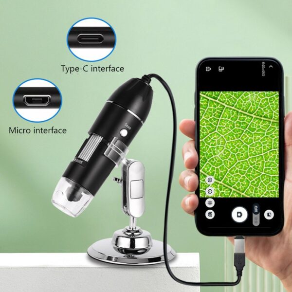 BOSEUS 1600X Digital Microscope Camera 3in1 Type-C USB Portable Electronic Microscope For Soldering LED Magnifier For Cell Phone Repair - Image 5