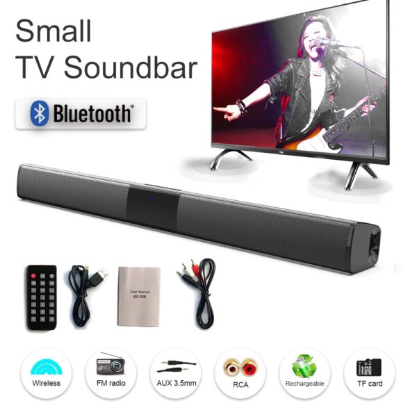 40W TV Stick Portable Soundbar Wireless Bluetooth Speakers Home Cinema Sound System Stereo With TF FM Radio Smart Remote Control - Image 2