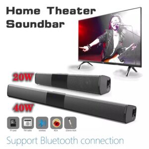 40W TV Stick Portable Soundbar Wireless Bluetooth Speakers Home Cinema Sound System Stereo With TF FM Radio Smart Remote Control