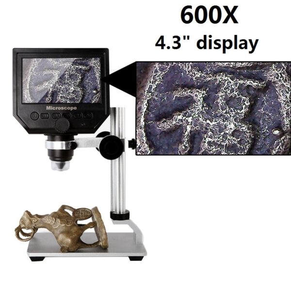 BOSEUS 600x 3.6MP Digital Microscope Aluminum Alloy Stand 4.3 Inches HD LCD Video Soldering Microscope PCB Phone Repair Microscope - Image 4