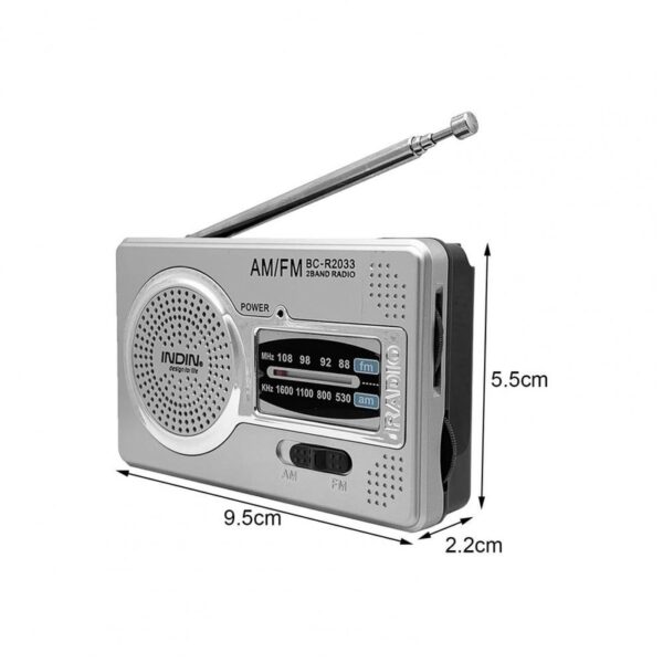 BOSEUS BC-R2033 AM FM Radio Telescopic Antenna Full Band Portable Radio Receiver Retro FM World Pocket Radio Player for Elder - Image 2