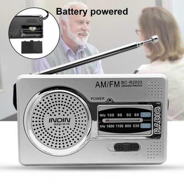 BOSEUS BC-R2033 AM FM Radio Telescopic Antenna Full Band Portable Radio Receiver Retro FM World Pocket Radio Player for Elder - Image 4