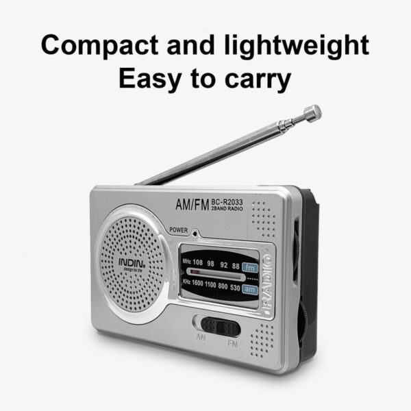 BOSEUS BC-R2033 AM FM Radio Telescopic Antenna Full Band Portable Radio Receiver Retro FM World Pocket Radio Player for Elder - Image 6