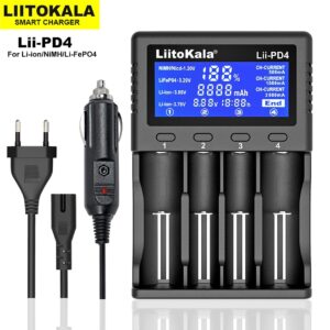 LiitoKala Lii-PD4 Lii-PD2 Lii-402 Lii202 Lii100 18650 Charger Universal Smart Charger for 26650 18650 21700 18500 AA AAA battery