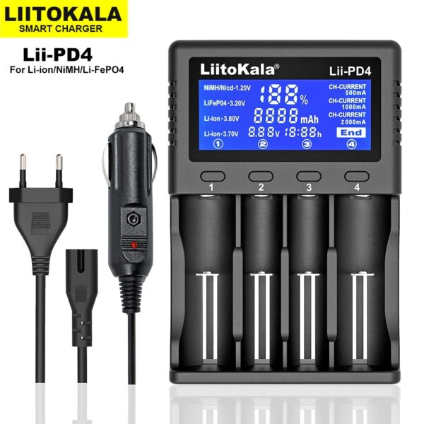 LiitoKala Lii-PD4 Lii-PD2 Lii-402 Lii202 Lii100 18650 Charger Universal Smart Charger for 26650 18650 21700 18500 AA AAA battery