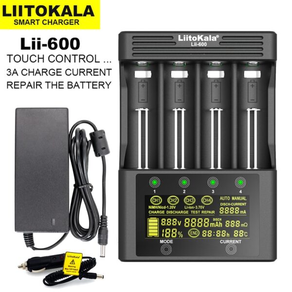 BOSEUS LiitoKala Lii-PD4 Lii-S8 Lii500s Lii600 battery Charger for 18650 26650 21700 18350 AA AAA 3.7V/3.2V/1.2V/ lithium NiMH battery - Image 2