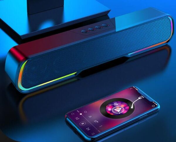 Mini Soundbar RGB Bluetooth Speaker PC Computer Desktop Speaker,computer speaker, laptops speaker, wireless bluetooth speaker,