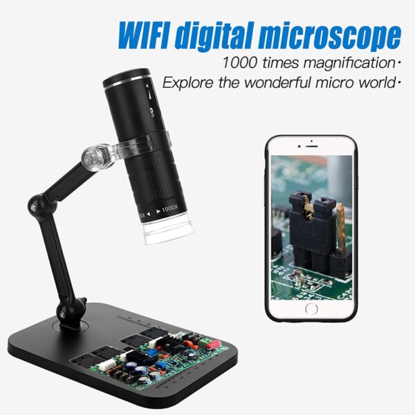 BOSEUS Wireless Digital Microscope Handheld USB HD Inspection Camera 50x-1000x Magnification with Flexible Stand For iPhone iPad PC - Image 2