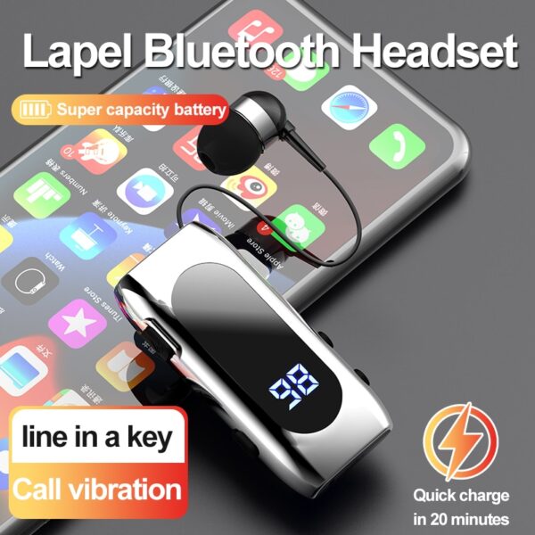 New Sale K55 Mini Bluetooth Headset BT5.2 Talk Time 20 Hours Call Remind Vibration Sport Clip Driver Auriculares Earphone