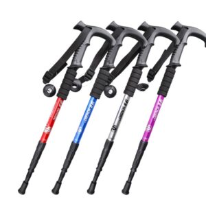 Anti Shock Trekking Pole Ultralight Walking Sticks Adjustable Hiking Canes Telescopic Crutch for Nordic walking sticks