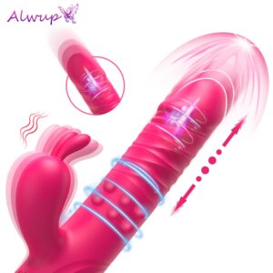 Rabbit Vibrator for Women Vagina G-Spot Nipple Clitoris Stimulator Thrusting Telescopic Rotating Dildo for Adult Sexy Toys