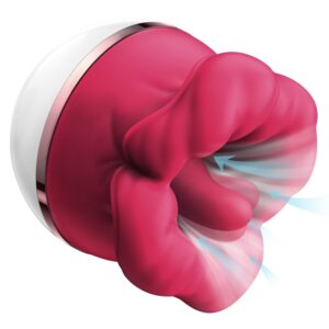 Rose Toy Sucking Vibrator Female Clitoris Stimulator Mouth Biting Tongue Licking Nipple Orgasm Sex Toys for Women Adult Couple