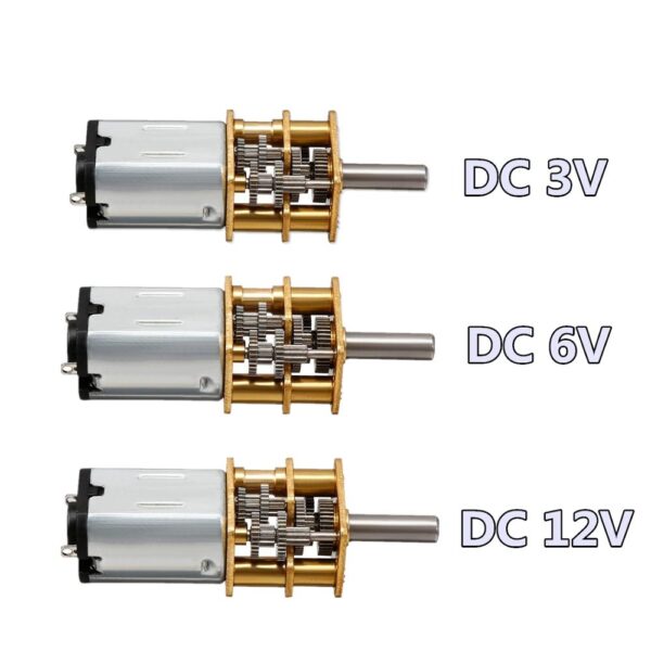 DC 3V/6V/12V N20 Mini Micro Metal Gear Motor with Gearwheel DC Motors 15/30/50/60/100/200/300/500/1000RPM