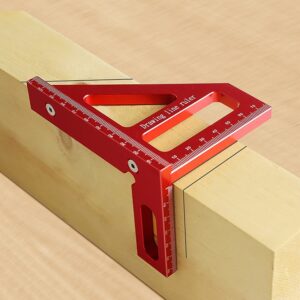 Woodworking Square Protractor Aluminum Alloy Miter Triangle Ruler High Precision Layout Measuring Tool for Engineer Carpenter