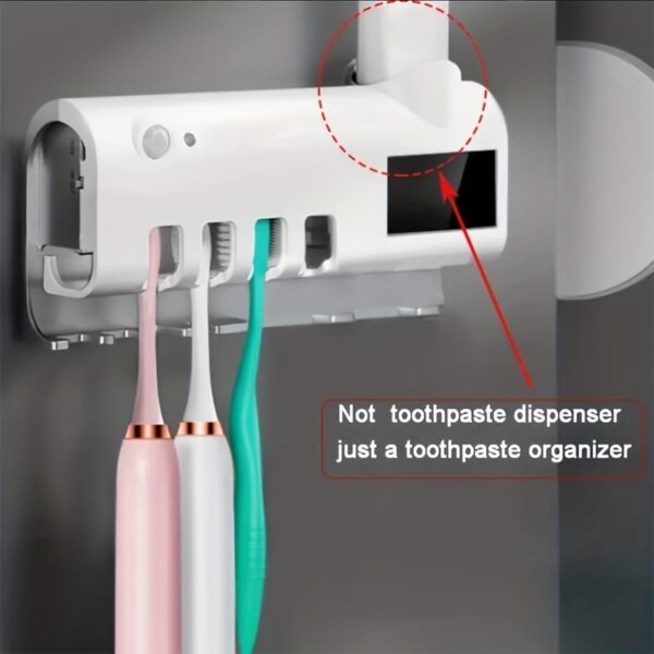 UV Disinfetion Boothbrush Holder Automatic Toothpaste Squeezing - Image 3