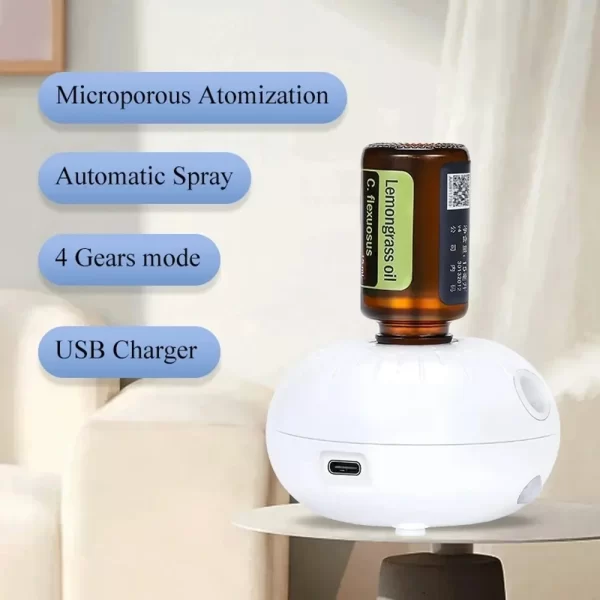 Mini Pure Oil Fragrance Diffuser Aromatherapy Machine Automatic Induction Portable Cute Aroma Diffuser USB For Bedroom Office - Image 2