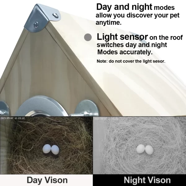 4MP Tuya Bird Houses WIFI Camera For Pet Birds Activity Remote View Watching Wild Natural Wooden Care Nest Box Day Night Vision - Image 3