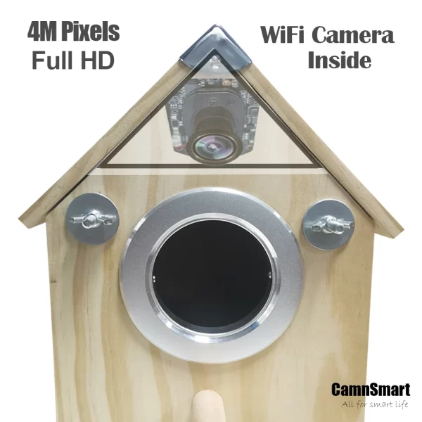 4MP Tuya Bird Houses WIFI Camera For Pet Birds Activity Remote View Watching Wild Natural Wooden Care Nest Box Day Night Vision - Image 4