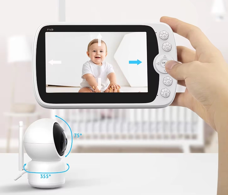 5 Inch LCD Wireless Baby Monitor China Factory TV-BM308-5A-2MP