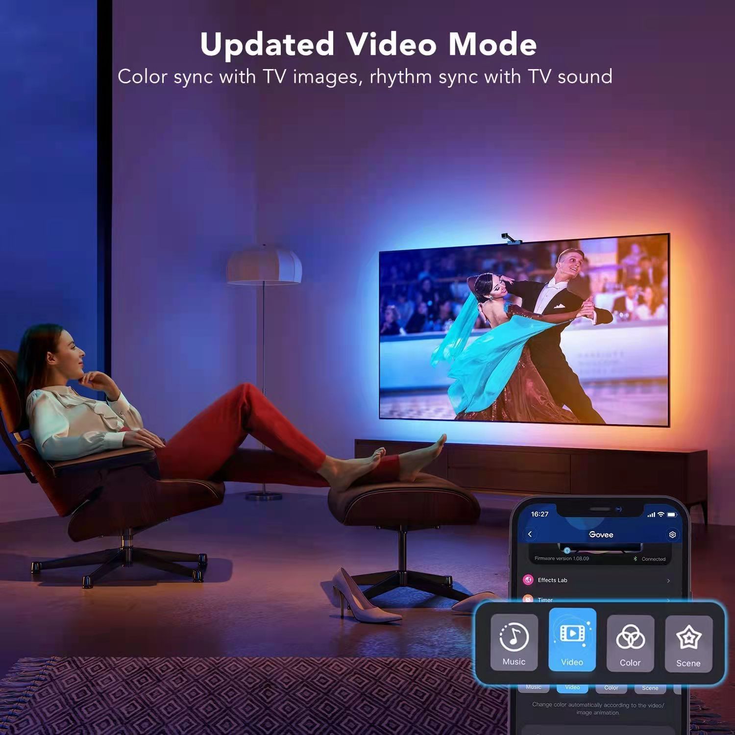 Smart Ambient Lighting TV PC Led Backlight App Camera Sync USB Strip Lights